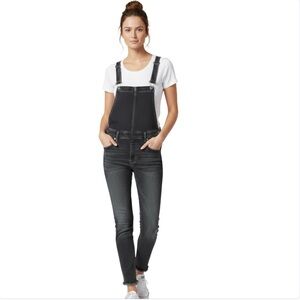 Madewell Blackwash Denim Overalls for Women Size XXS